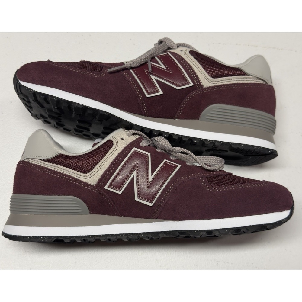 New Balance 574 Burgundy WL574EVM, Unisex Women's 11 Men's 9.5